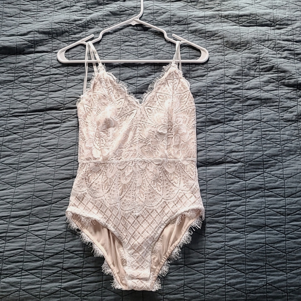 Boohoo Eyelash Lace Bodysuit